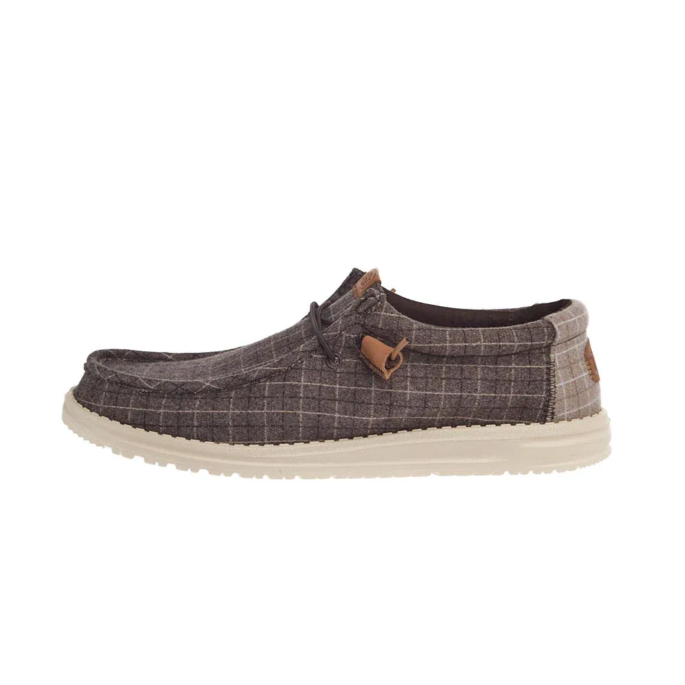Hey Dude Men's Wally Brown Plaid Corduroy Casual - Image 2