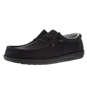 Hey Dude Mens Wally Classic Black Casual Shoe