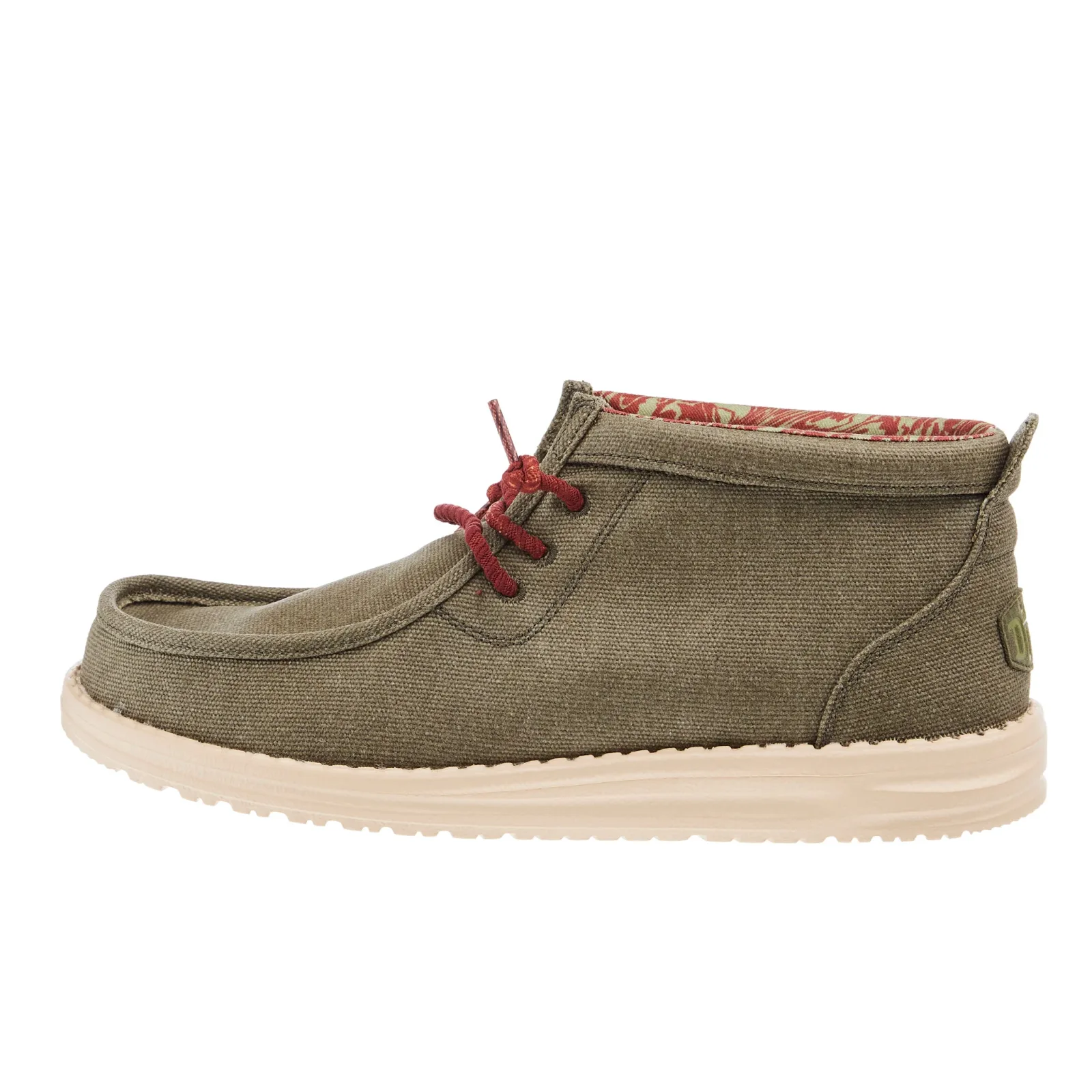Hey Dude Mens Wally Olive Mid Casual Shoe - Image 2