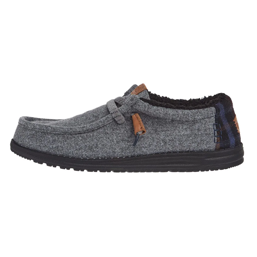 Hey Dude Men's Wally Smoke Grey Cozy Plaid Casual - Image 2