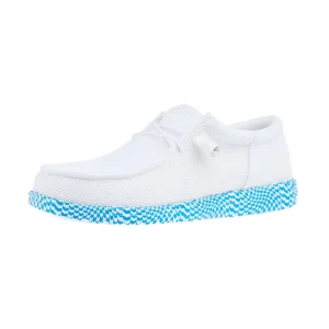 Hey Dude Men's White Wally Funk Warped Geo Sole Casual