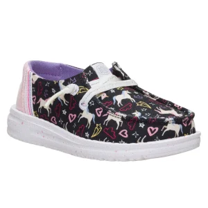 Hey Dude Toddler's Wendy Black Unicorn Stars Casual