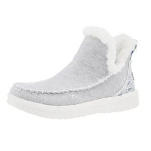 Hey Dude Womens Camden Brushed Cozy Grey Shoe