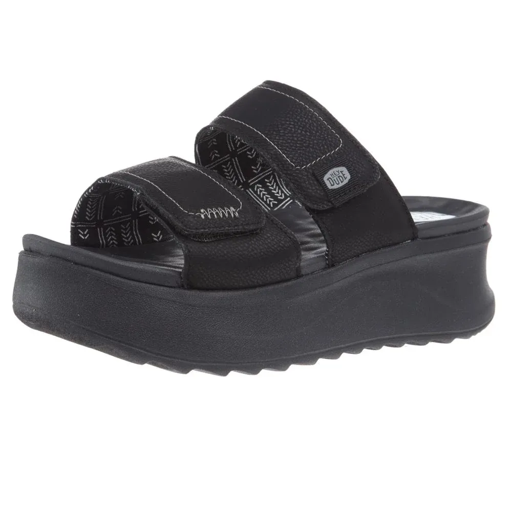 Hey Dude Women`s Delray Slide Black Sandal