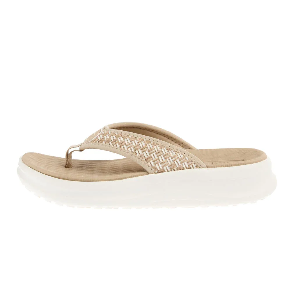 Hey Dude Women's Irish Cream and White Tide Flip Flop - Image 2