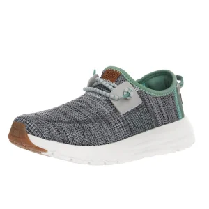 Hey Dude Women's Sirocco Stretch Sox Grey With Granite Green