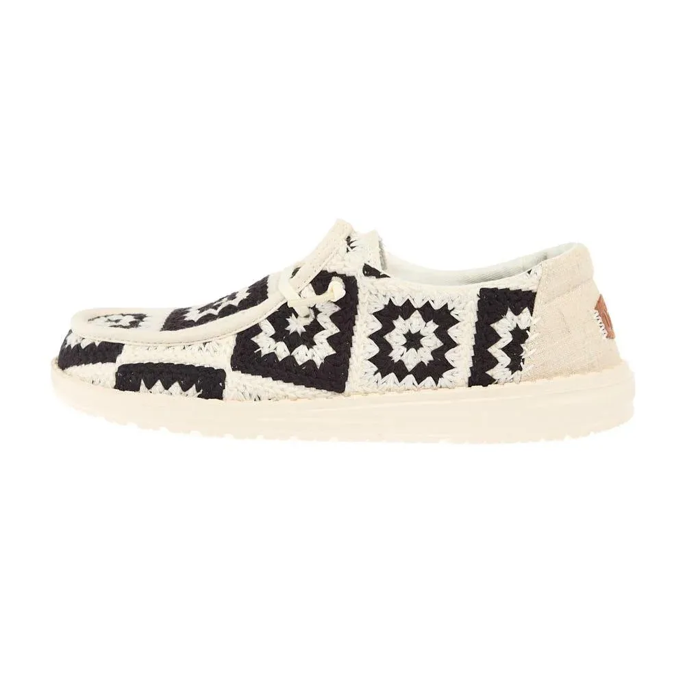 Hey Dude Women`s Wendy Cottage Crochet Black Casual - Image 2