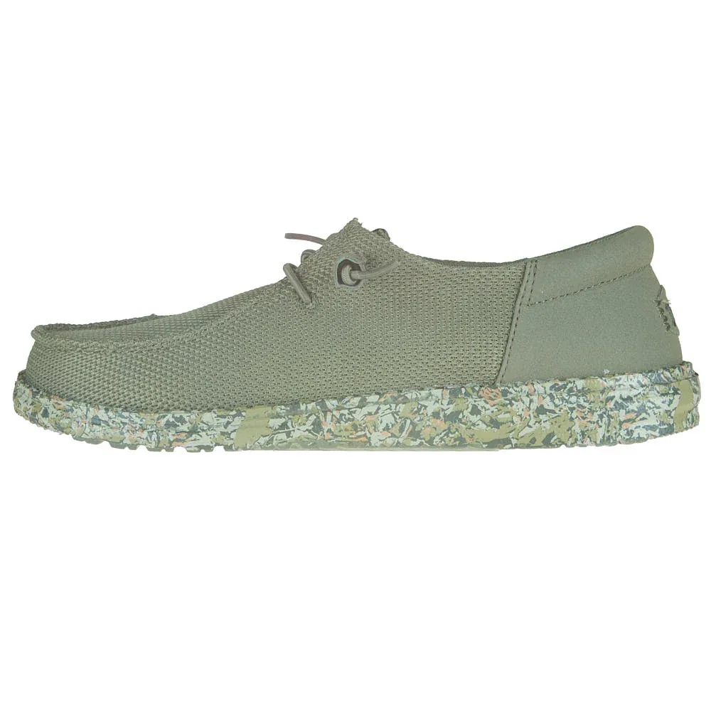 Hey Dude Women's Wendy Funk Mesh Field Camo Dark Olive Casual - Image 2