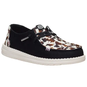 Hey Dude Women's Wendy Spotted Cow Black Casual