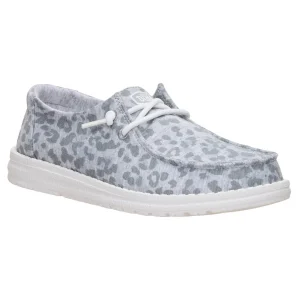 Hey Dude Women's Wendy Stretch Jersey Leopard Grey Casual