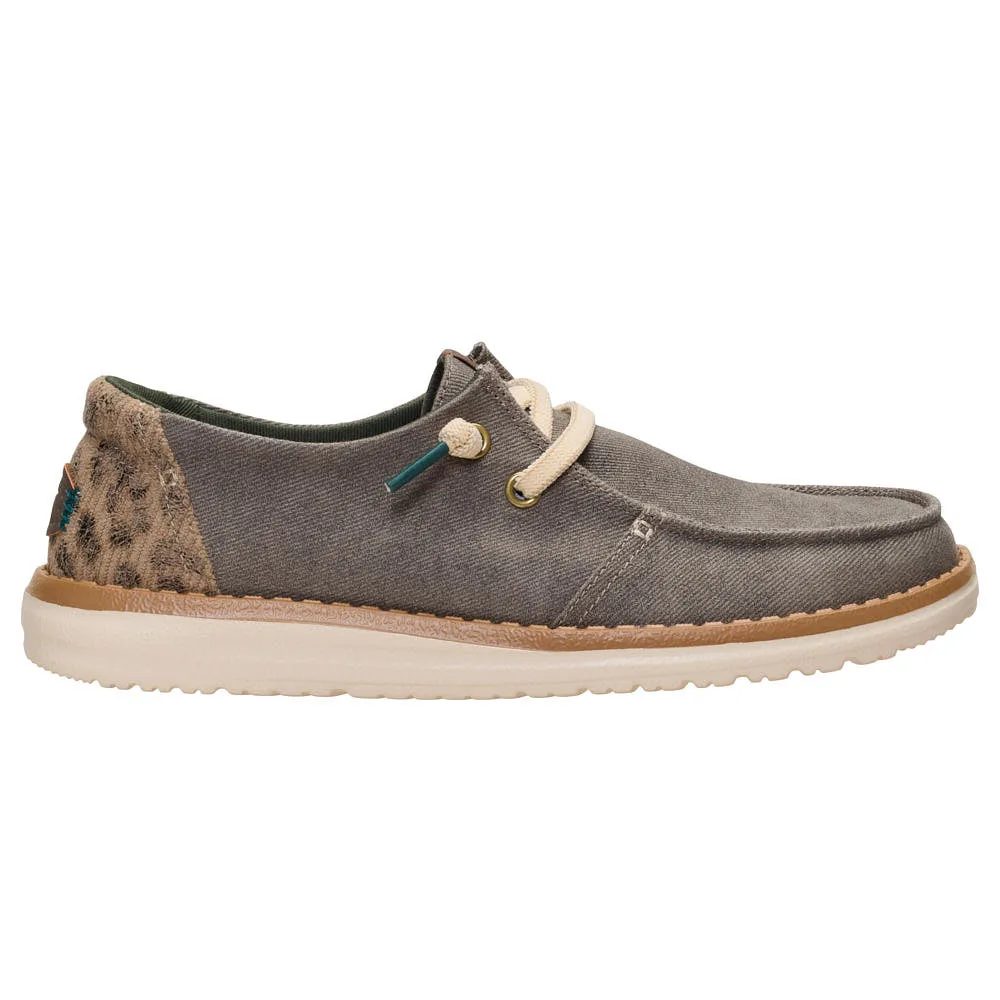 Hey Dude Women's Wendy Workwear Leo Dark Olive Casual - Image 2