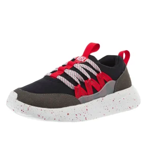 Hey Dude Youth Sirocoo Trek Sport Black and Red Sneaker