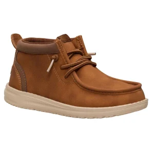 Hey Dude Youth Wally Mid Classic Cognac And Tan Casual