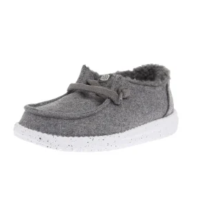 Hey Dude Youth Wendy Charcoal Wool Cozy Casual Shoe
