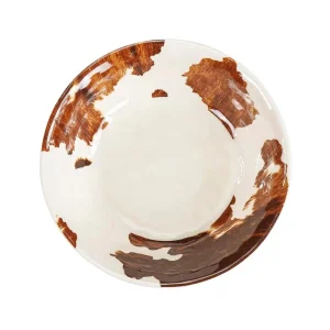 Hiend Accents Elsa Cowprint Melamine Salad 4 Piece Bowl Set