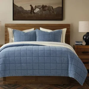 Hiend Accents Stonewashed Denim Quilt Set