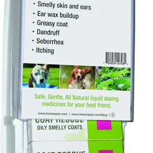 HomeoPet Coat Rescue Display Cat and Dog First Aid Care - 15 ml - 6 Count
