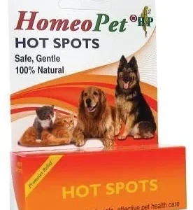 HomeoPet Hot Spots Display Cat and Dog First Aid Care - 15 ml - 6 Count