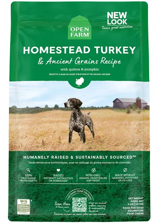 Homestead Turkey & Ancient Grains Dog Kibble