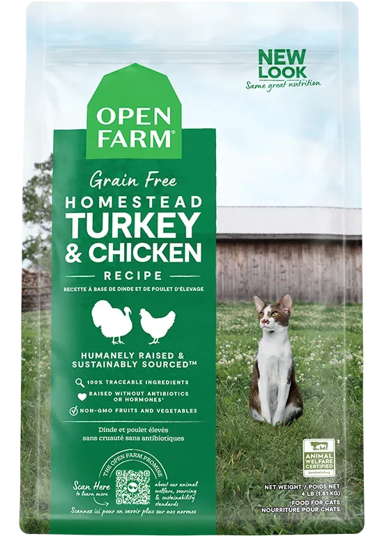 Homestead Turkey & Chicken Grain-Free Cat Kibble