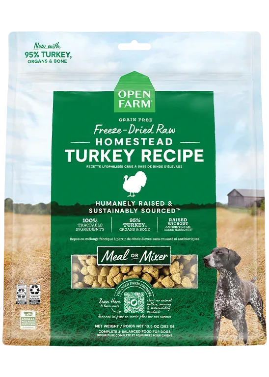 Homestead Turkey Freeze Dried Raw Morsels for Dogs
