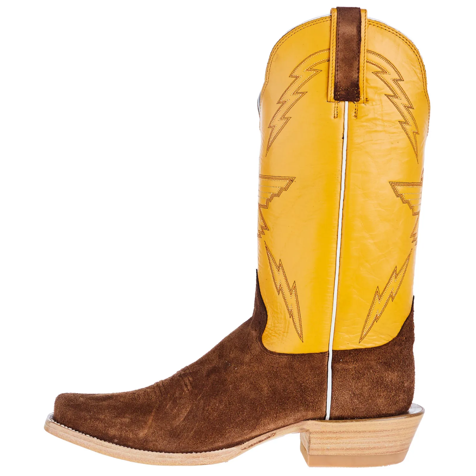 Hondo Enterprises Inc Men`s Chocolate Ranch Horse Roughout 13in Yellow Top - Image 2