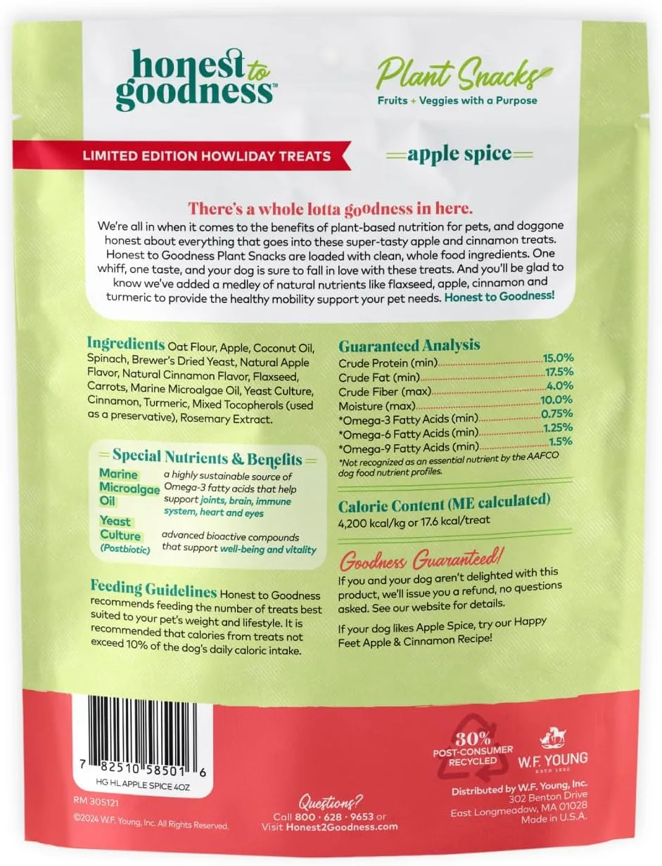 Honest To Goodness Dog Treats Apple Spice 4oz - Image 2
