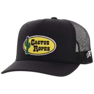 Hooey Cactus Ropes Trucker Black Cap