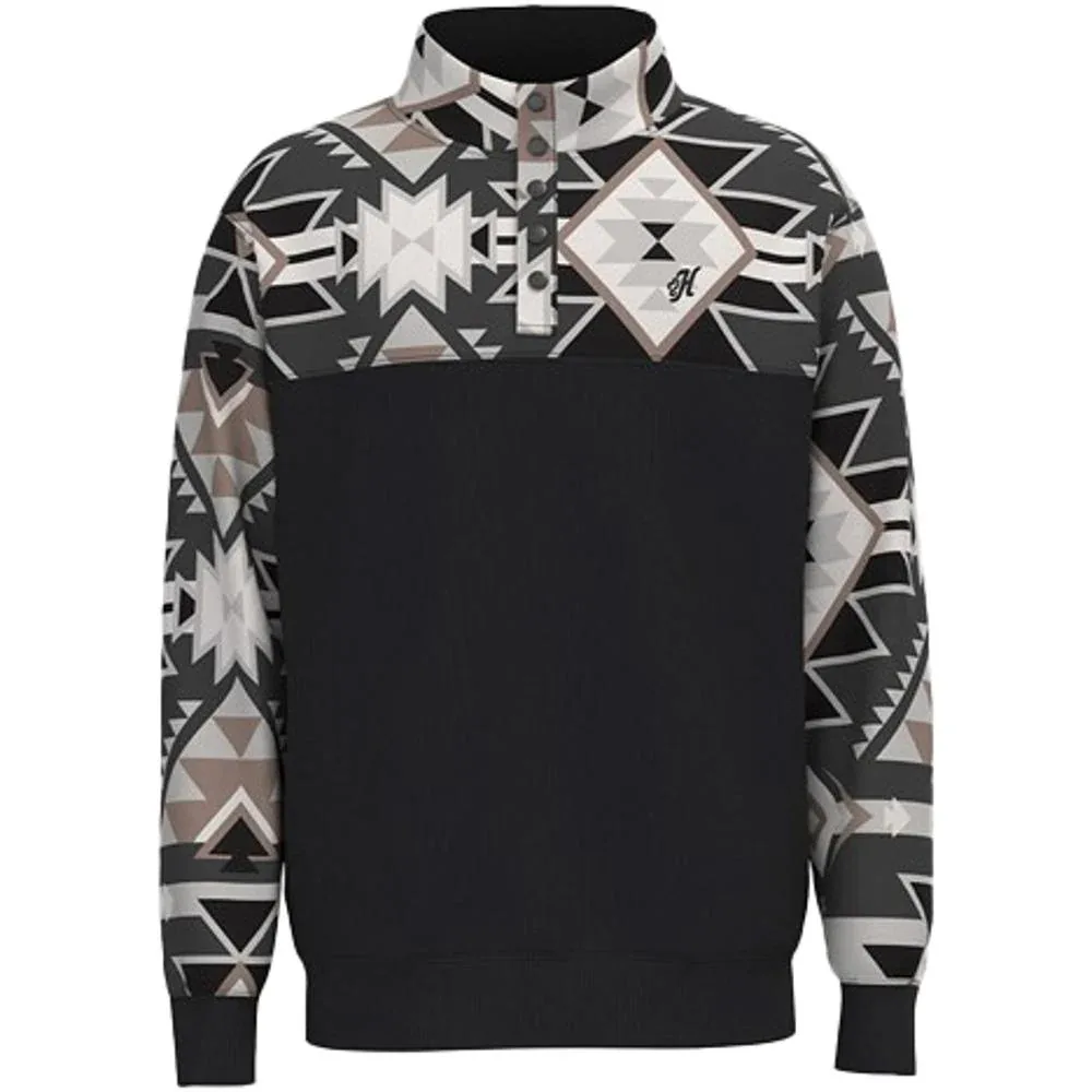 Hooey Mens Black Aztec Stevie Pullover