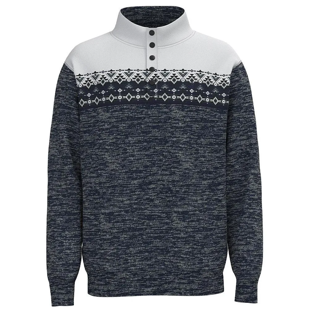 Hooey Men's Blue Aztec Stevie Pullover