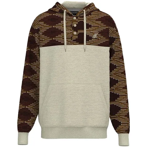 Hooey Mens Cream Aztec Jimmy Hoodie - Image 2