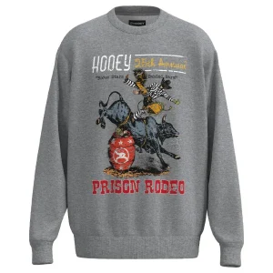 Hooey Mens Prison Rodeo Grey Pull Over