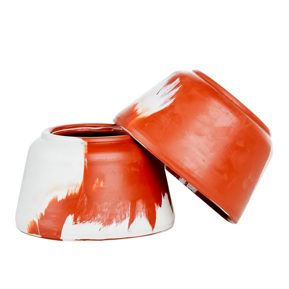 Horse-Craft Products Red/White Pull On Rubber Bell Boots 1 Pair
