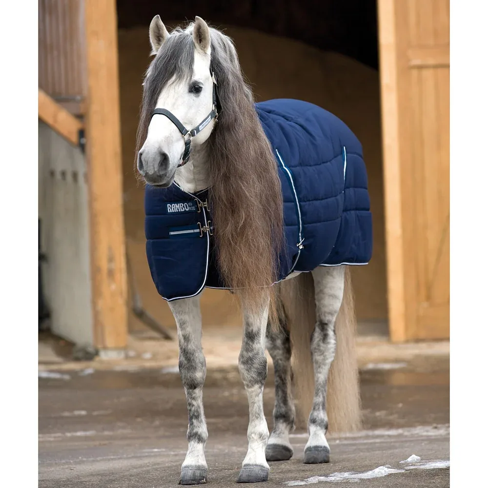 Horseware Ireland Navy and White 400G Rambo Stable Sheet
