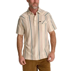 Howler Brothers Men's Old Bill Stripe Limestone Ranchero Polo