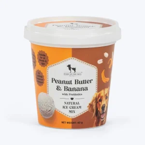 HUFT Peanut Butter & Banana with Prebiotics Natural Ice Cream for Dogs