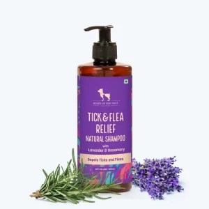 HUFT Sara's Natural Lavender & Rosemary Flea & Tick Relief Shampoo for Dogs