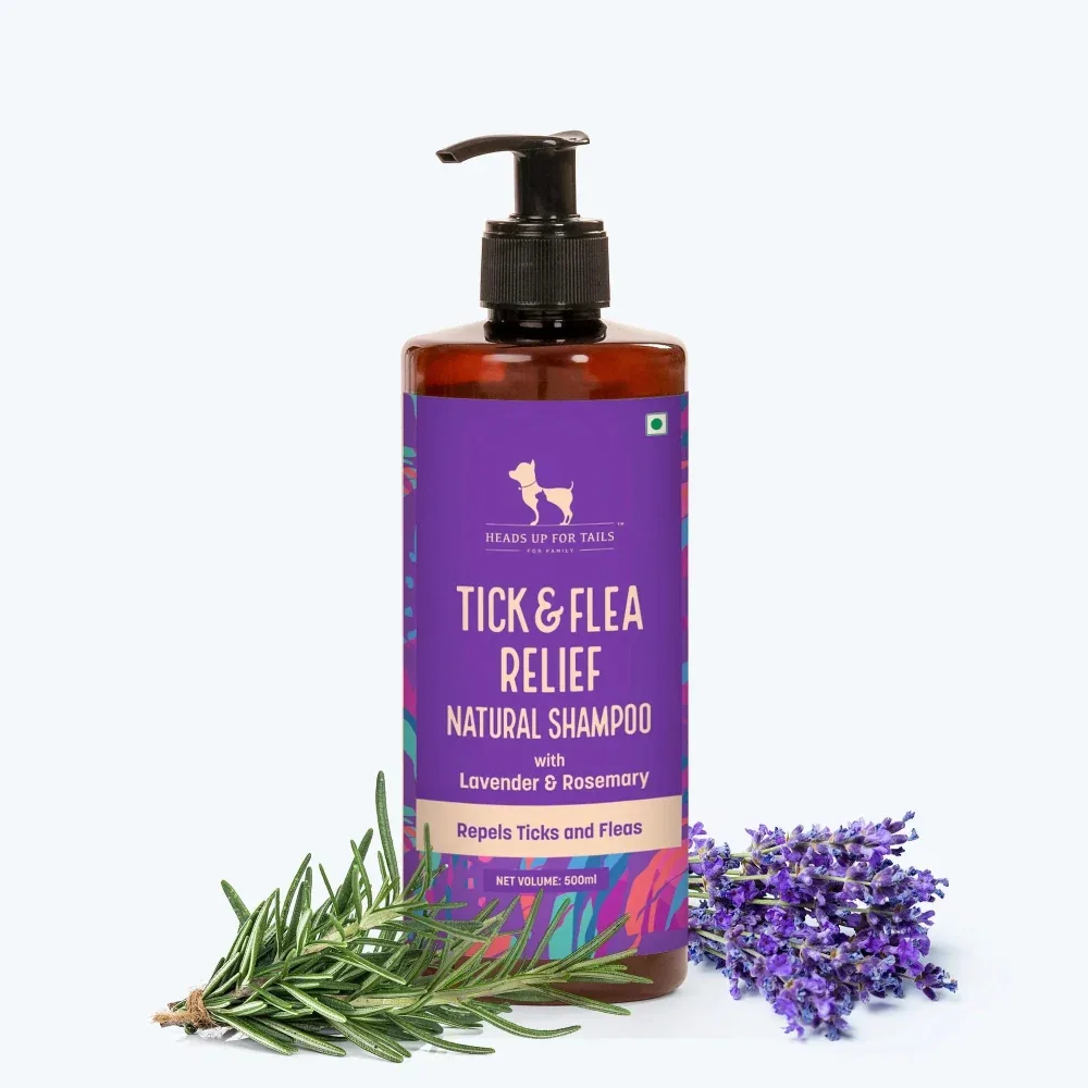 HUFT Sara's Natural Lavender & Rosemary Flea & Tick Relief Shampoo for Dogs