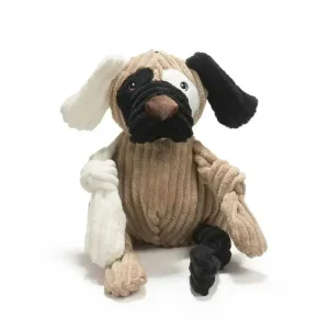 HuggleHounds Huggle Mutts Patches the Mutt Tough Squeaky Plush Dog Toy