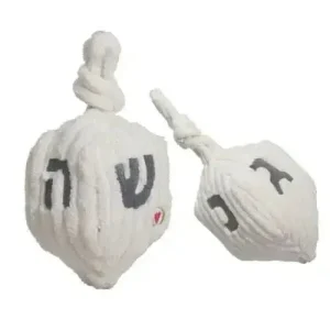 HuggleHounds Shining Collection Dreidel Durable Plush Dog Toy