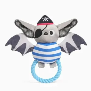 Hugsmart Pet Howloween Night Pirate Bat Dog Rope Toy