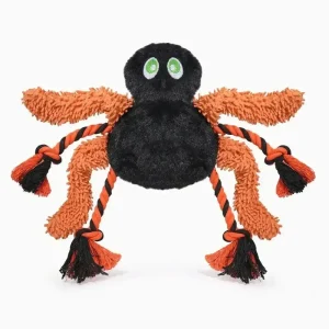 Hugsmart Pet Howloween Night Rope Spider Dog Rope Toy