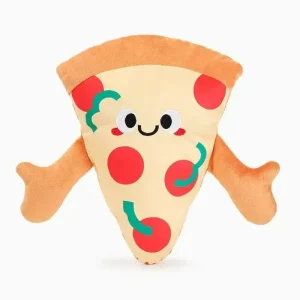 Hugsmart Pet Pizza Dog Plush Toy - Fun & Soft Squeaker