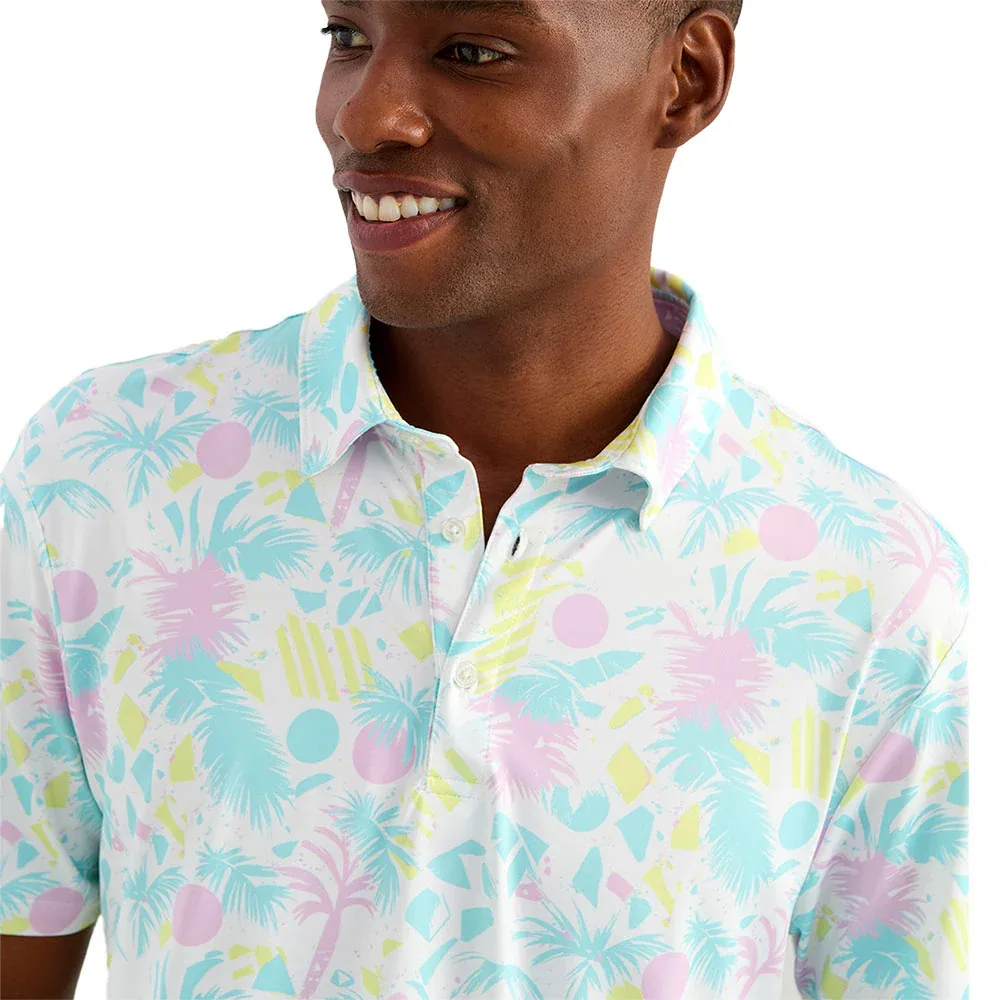 Huk Men's White Pursuit Printed Polo - Image 2