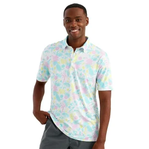 Huk Men's White Pursuit Printed Polo
