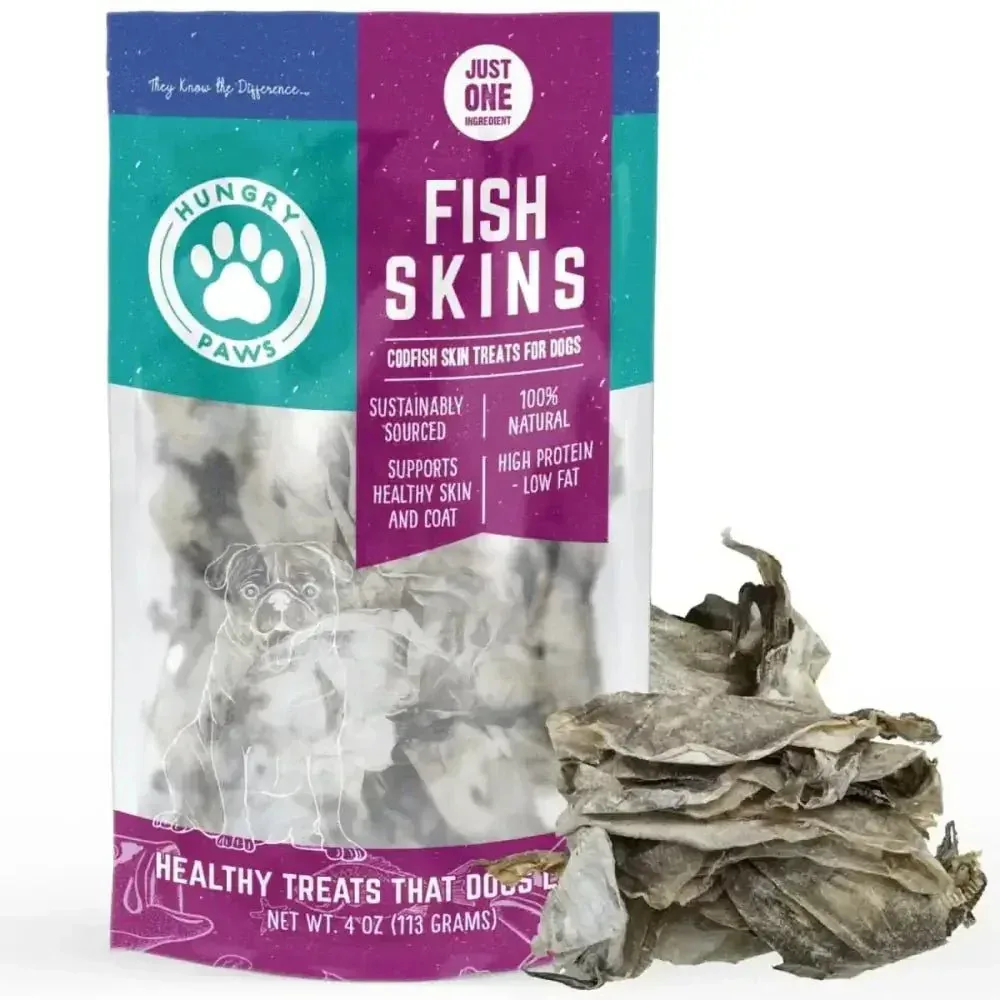 Hungry Paws Premium Cod Skin Dog Chew Treats 4 oz