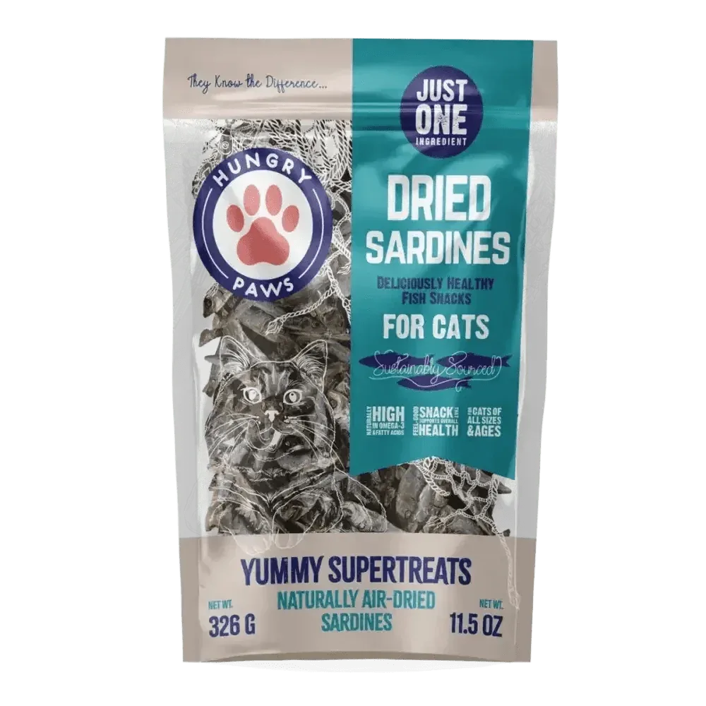 Hungry Paws Sardine Treats for Cats - Yummy Supertreats 2.5 oz