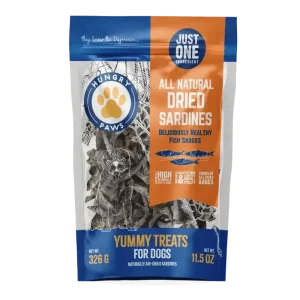 Hungry Paws Sardine Treats for Dogs - All Natural Snack 3 oz