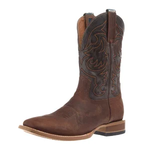 Hyer Boots Men's Bucklin Tan Crunch Cowhide Vamp 11in Light Coal Cowhide Top