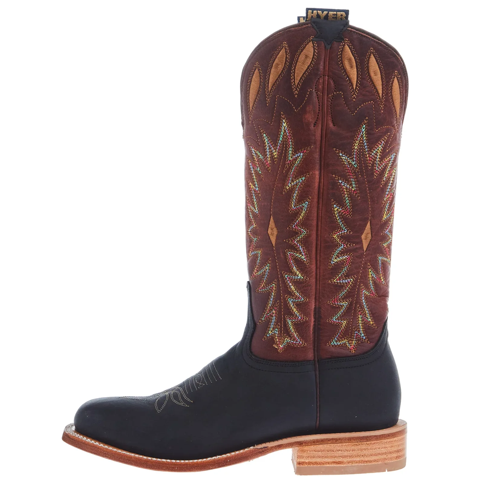 Hyer Boots Womens Cherryvale Dark Chocolate Vintage Camel 13 In Cognac Garrison Top Co - Image 2